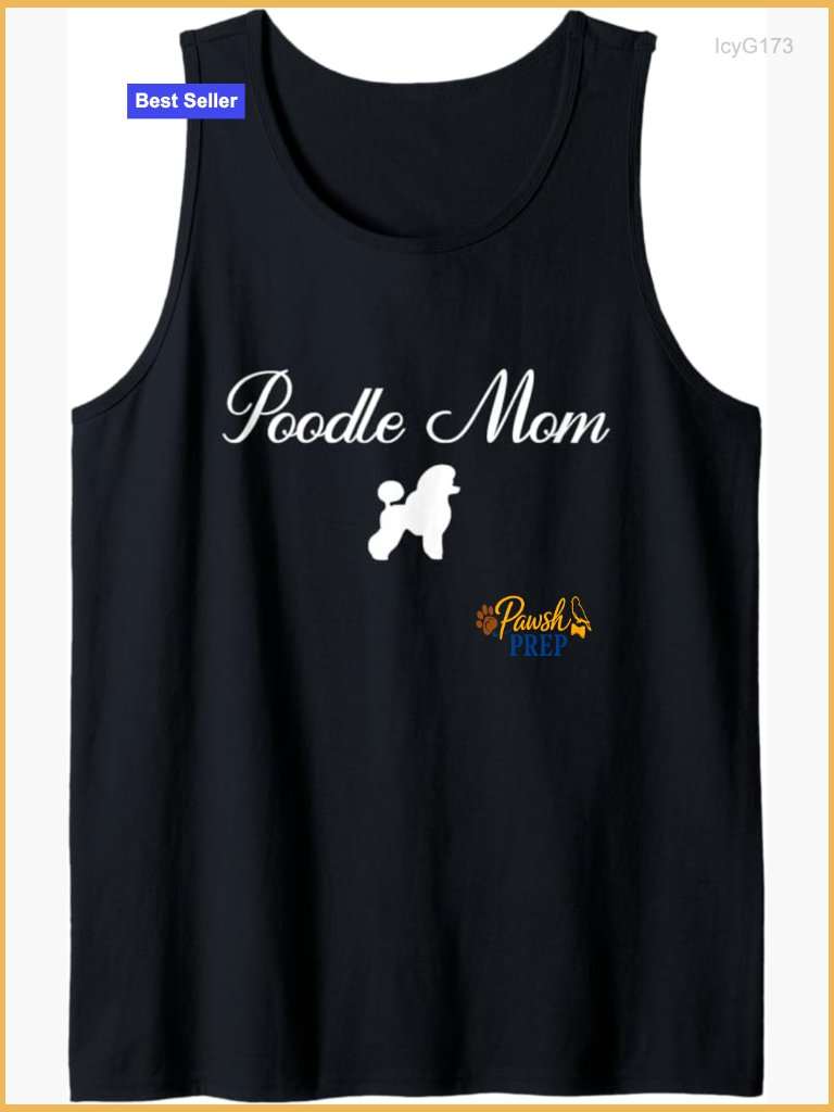 Dog Poodle Mom Tank Top Lightweight Cotton Novelty Gift